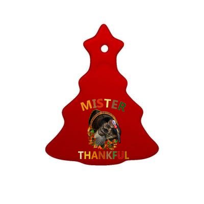 Mister Thankful Thanksgiving Turkey Ceramic Tree Ornament