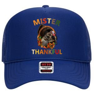 Mister Thankful Thanksgiving Turkey High Crown Mesh Back Trucker Hat