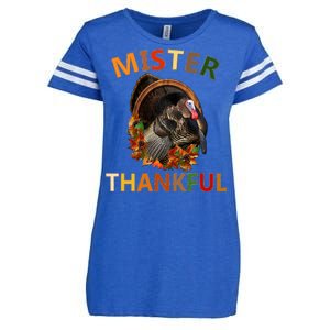 Mister Thankful Thanksgiving Turkey Enza Ladies Jersey Football T-Shirt