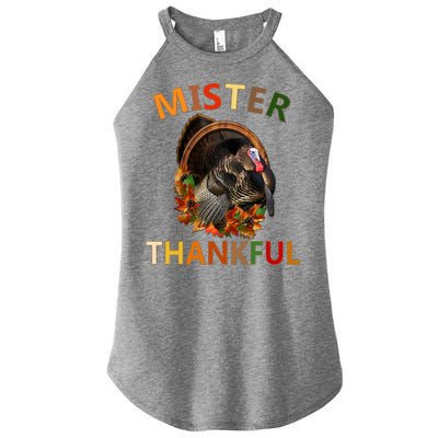 Mister Thankful Thanksgiving Turkey Women’s Perfect Tri Rocker Tank