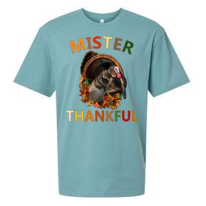 Mister Thankful Thanksgiving Turkey Sueded Cloud Jersey T-Shirt