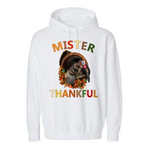 Mister Thankful Thanksgiving Turkey Garment-Dyed Fleece Hoodie