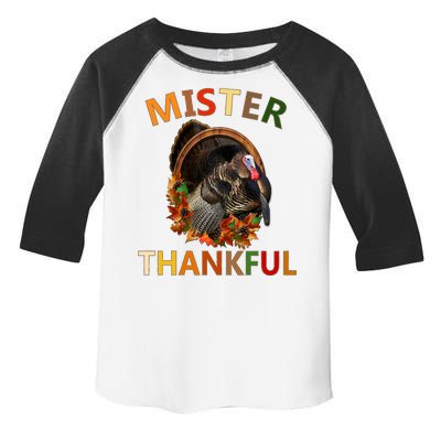 Mister Thankful Thanksgiving Turkey Toddler Fine Jersey T-Shirt