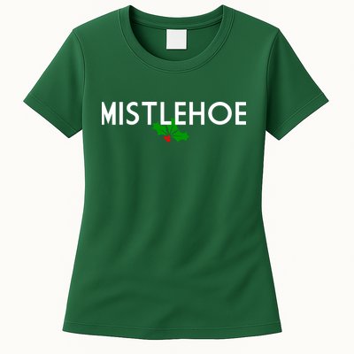 Mistlehoe Funny Holiday Womens T-Shirt