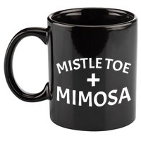 Mistletoe and Mimosa 11oz C Handle Ceramic Mug