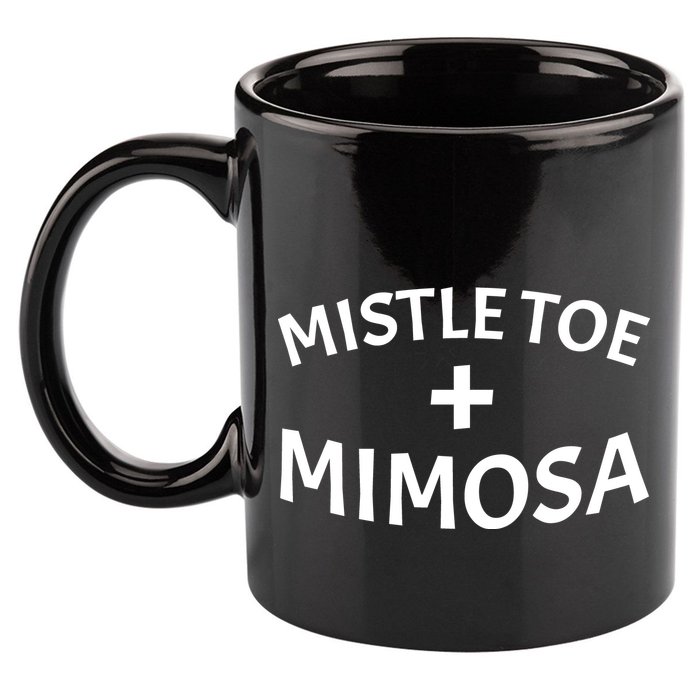 Mistletoe and Mimosa 11oz C Handle Ceramic Mug