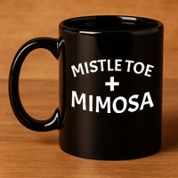 Mistletoe and Mimosa 11oz C Handle Ceramic Mug