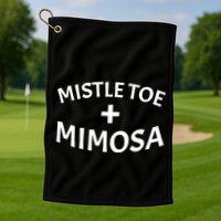 Mistletoe and Mimosa Golf Towel