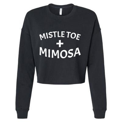 Mistletoe and Mimosa Cropped Pullover Crew