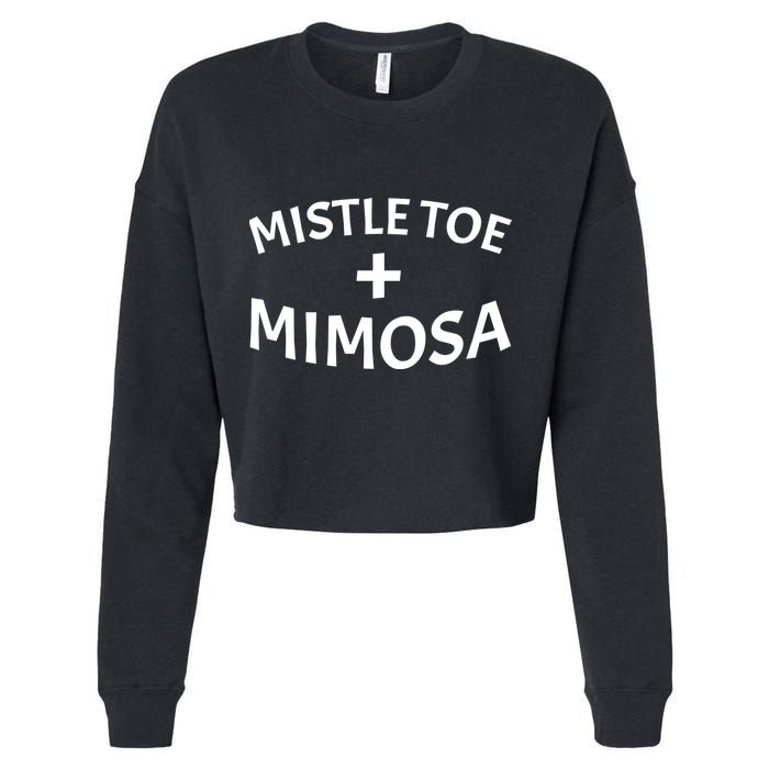 Mistletoe and Mimosa Cropped Pullover Crew