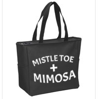 Mistletoe and Mimosa Zip Tote Bag