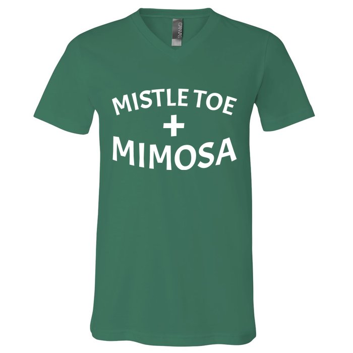 Mistletoe and Mimosa V-Neck T-Shirt