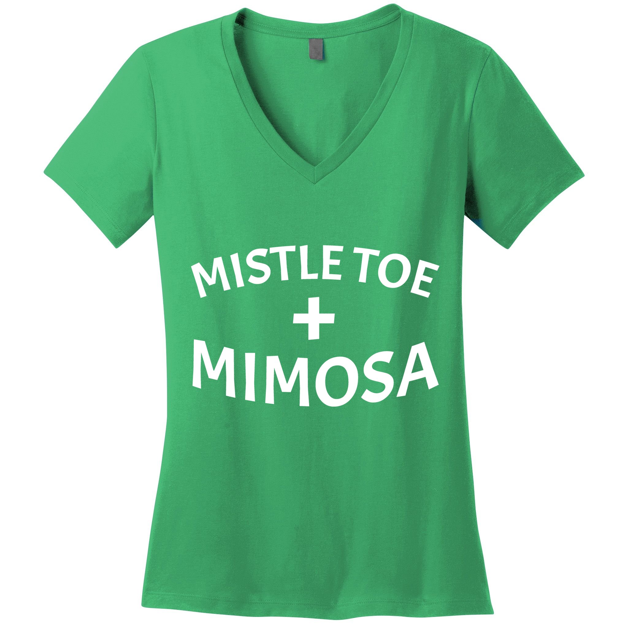 Mistletoe and Mimosa Women's V-Neck T-Shirt