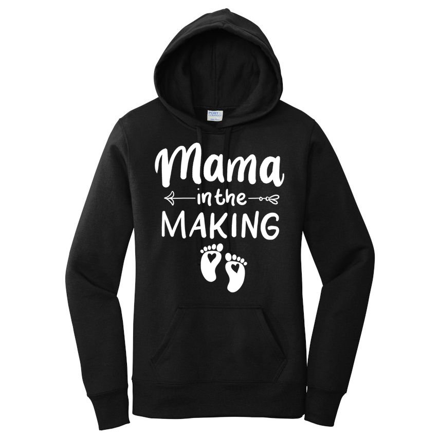 Mama In The Making Pregnancy Reveal Future Mother Outfit Gift Women's Pullover Hoodie