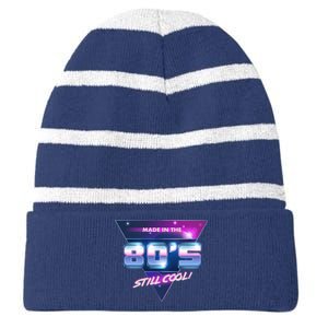 Made In The 80's Still Cool Striped Beanie with Solid Band