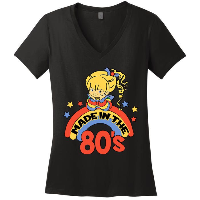 Made In The 80s 1980s Generation Millennials Retro Vintage Women's V-Neck T-Shirt