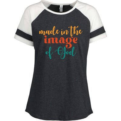 Made In The Image Of God Enza Ladies Jersey Colorblock Tee