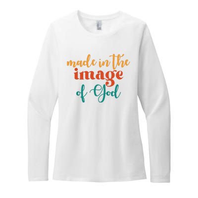 Made In The Image Of God Womens CVC Long Sleeve Shirt