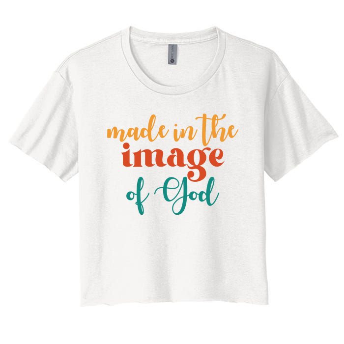 Made In The Image Of God Women's Crop Top Tee