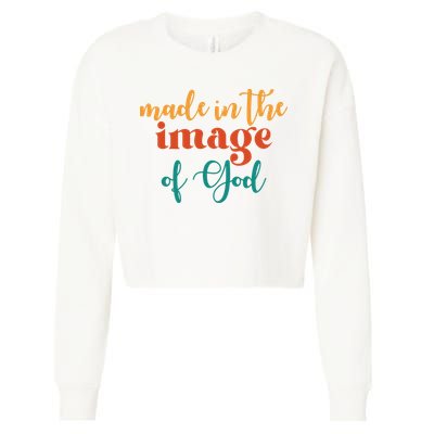 Made In The Image Of God Cropped Pullover Crew