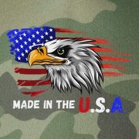 Made In The U.S.A Bald Eagle Patriotic Flag Tattoo Legacy Tie Dye Trucker Hat