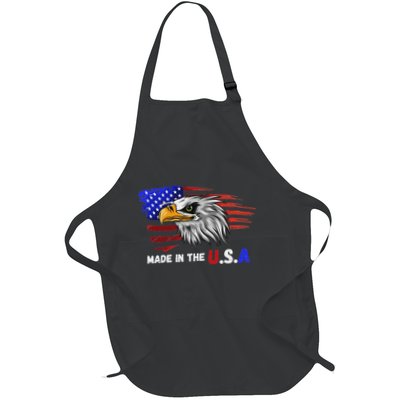 Made In The U.S.A Bald Eagle Patriotic Flag Tattoo Apron