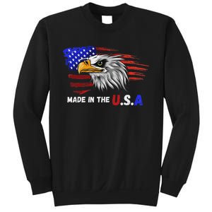 Made In The U.S.A Bald Eagle Patriotic Flag Tattoo Sweatshirt