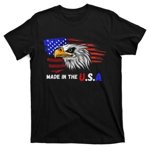 Made In The U.S.A Bald Eagle Patriotic Flag Tattoo T-Shirt