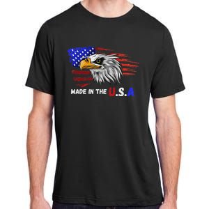 Made In The U.S.A Bald Eagle Patriotic Flag Tattoo Adult ChromaSoft Performance T-Shirt