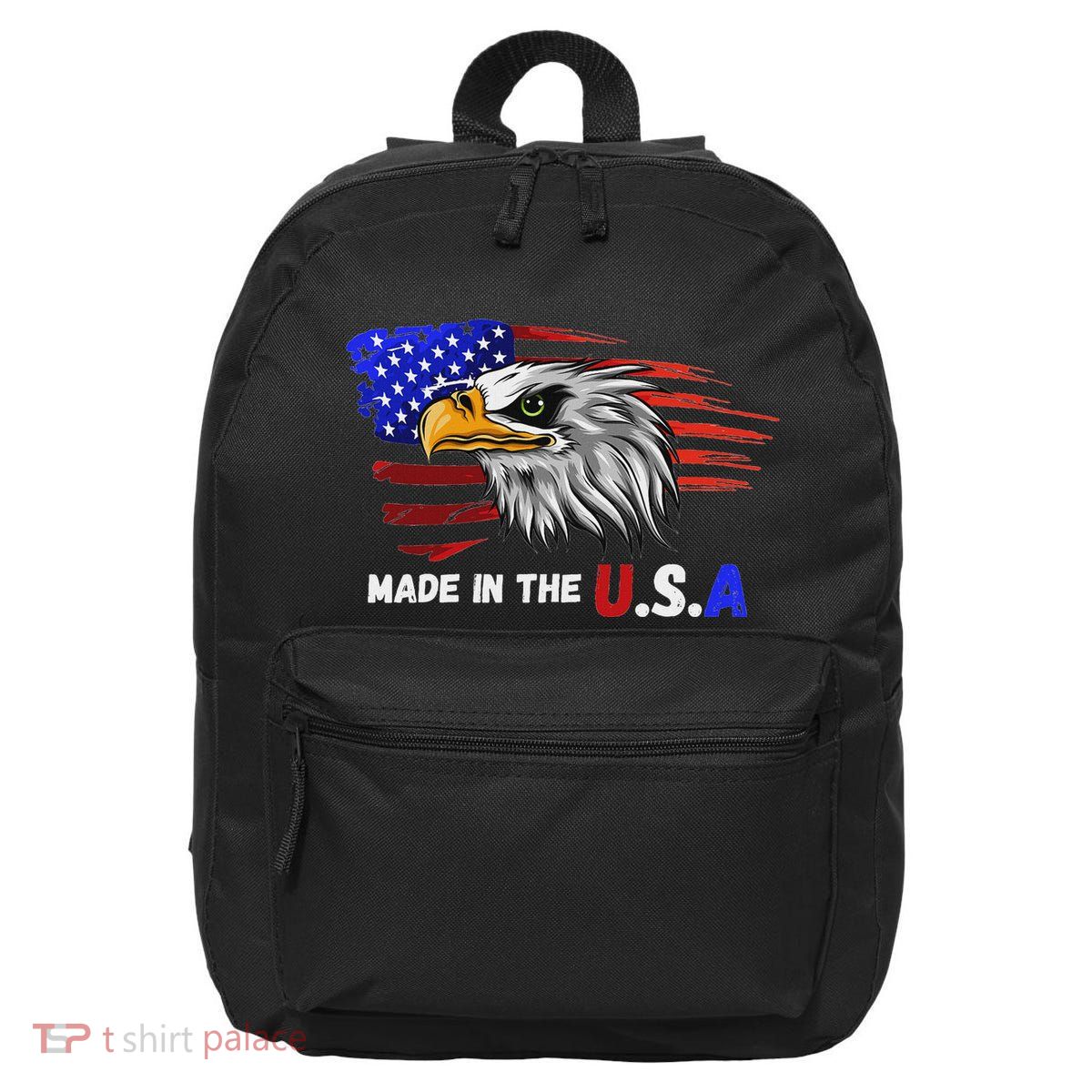 Made In The U.S.A Bald Eagle Patriotic Flag Tattoo 16 in Basic Backpack