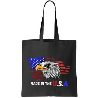 Made In The U.S.A Bald Eagle Patriotic Flag Tattoo Bag