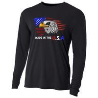 Made In The U.S.A Bald Eagle Patriotic Flag Tattoo Cooling Performance Long Sleeve Crew