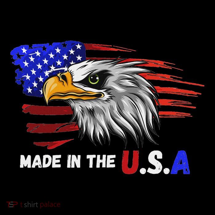 Made In The U.S.A Bald Eagle Patriotic Flag Tattoo Sustainable Knit Beanie
