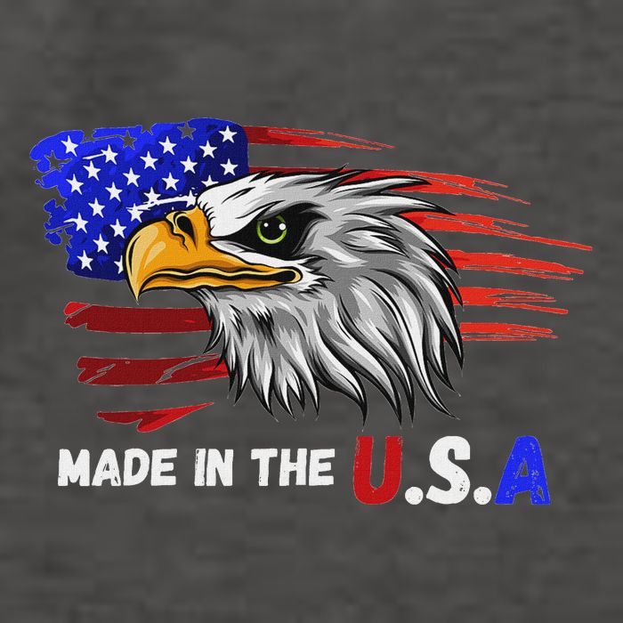 Made In The U.S.A Bald Eagle Patriotic Flag Tattoo Vector Backpack