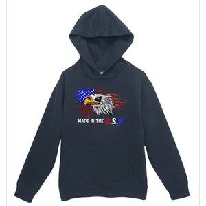 Made In The U.S.A Bald Eagle Patriotic Flag Tattoo Urban Pullover Hoodie