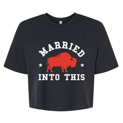 Married Into This Buffalo Lovers Bella+Canvas Jersey Crop Tee