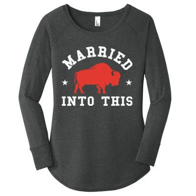 Married Into This Buffalo Lovers Women's Perfect Tri Tunic Long Sleeve Shirt