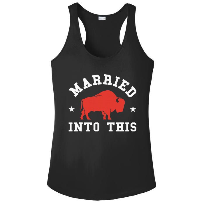 Married Into This Buffalo Lovers Ladies PosiCharge Competitor Racerback Tank