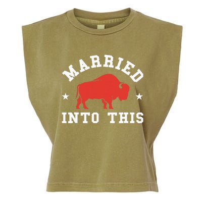 Married Into This Buffalo Lovers Garment-Dyed Women's Muscle Tee