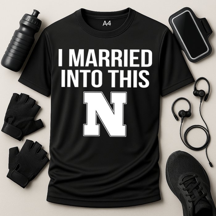 Married Into This Nebraska Cooling Performance Crew T-Shirt