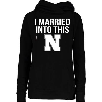 Married Into This Nebraska Womens Funnel Neck Pullover Hood