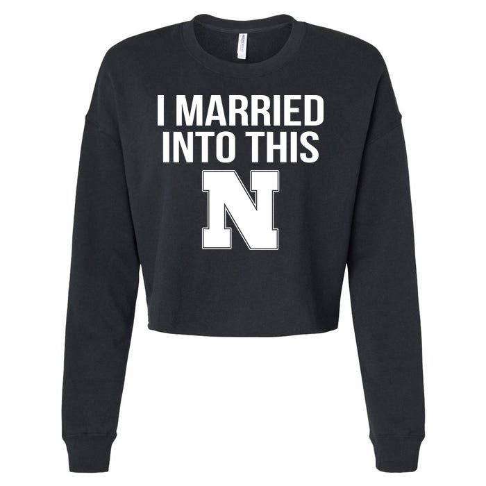 Married Into This Nebraska Cropped Pullover Crew
