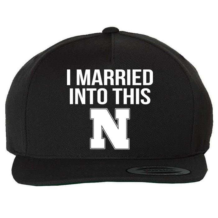 Married Into This Nebraska Wool Snapback Cap