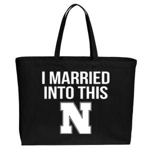 Married Into This Nebraska Cotton Canvas Jumbo Tote