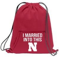 Married Into This Nebraska Sweatshirt Cinch Pack Bag