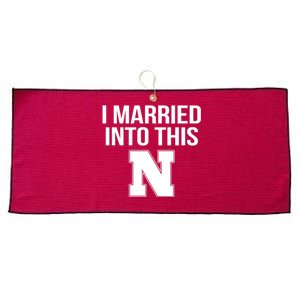 Married Into This Nebraska Large Microfiber Waffle Golf Towel