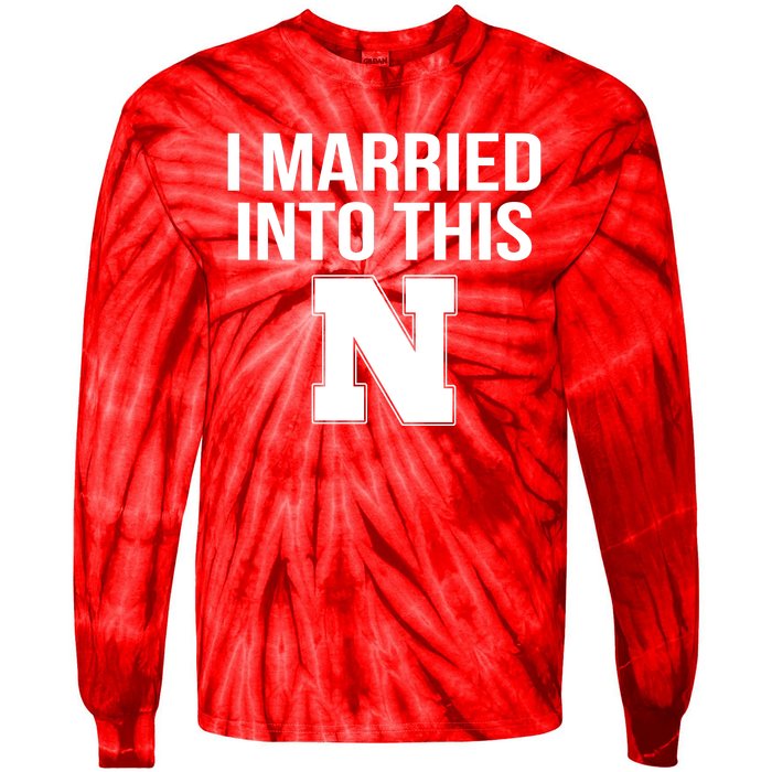 Married Into This Nebraska Tie-Dye Long Sleeve Shirt