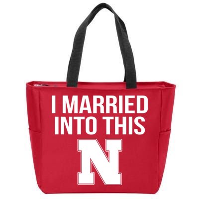Married Into This Nebraska Zip Tote Bag