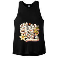 Made In The 70S Retro Created During 1970s Groovy Birthday Ladies PosiCharge Tri-Blend Wicking Tank