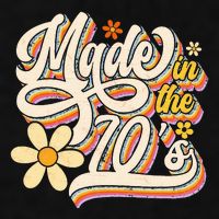 Made In The 70S Retro Created During 1970s Groovy Birthday Ladies PosiCharge Tri-Blend Wicking Tank